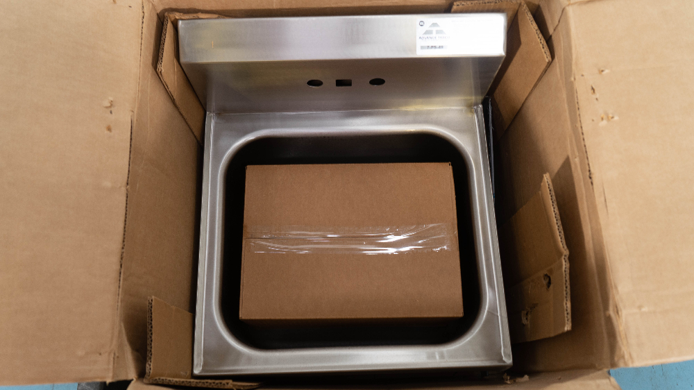 Image of Unused Advance Tabco 7-PS-49 19"x19" Stainless Steel Sink w/ Splash Faucet